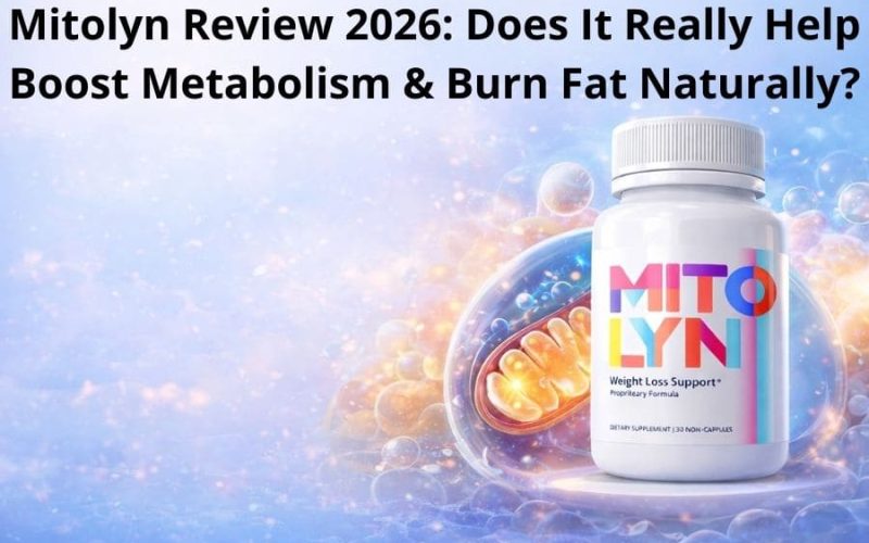 Mitolyn weight loss supplement bottle with mitochondrial energy concept and metabolic support background